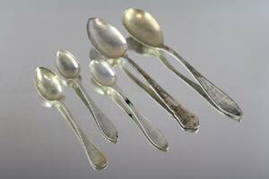 Skedar i silver 5 st