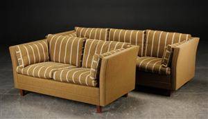Tre- og to-personers sofa, betrukket med savak uld, dansk møbelproducent 2