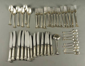 Hammerslået dansk sølvbestik 43