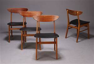 Dansk møbelproducent. Spisestole, teak  4