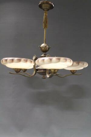 Taklampa i koppar 1940-tal