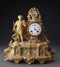 Kaminur af forgyldt bronze, 1800-tallets slutning