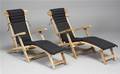 Par dækchairs, teak 2