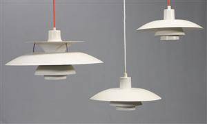 Poul Henningsen. PH5 pendel og to PH 34 pendler 3