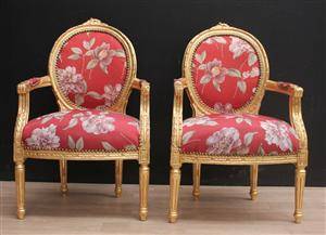 Karmstolar, ett par, gustaviansk stil