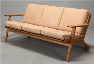 Hans J. Wegner, tre-pers. sofa, Getama, model GE-290