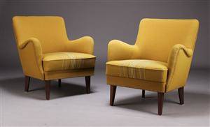 Dansk møbelproducent. Par lænestole, 1950erne 2