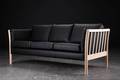 Skagen, 3 pers. tremmesofa, stel af ask