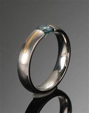 Solitaire ring ca. 0.80 ct. diamant