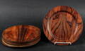 Elleve tallerkner af palisander, dansk design 11 