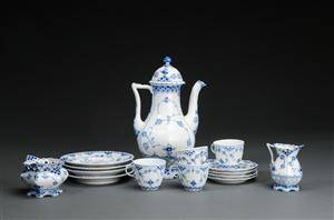 Royal Copenhagen Kgl. P. Musselmalet, helblonde, kaffeservice af porcelæn 15