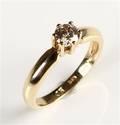 Ring, 14 kt guld, brillant
