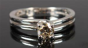 Solitairering Ca. 0.42 ct.
