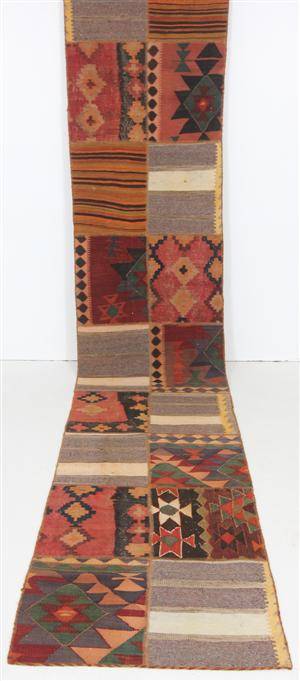 Matta, Patchwork kelim, 445x82 cm