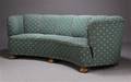 Dansk snedkermester, bananformet sofa, 1940erne
