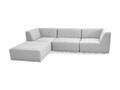 COUZ 151. Modulsofa bestående af 4 moduler, betrukket med slidstærkt SOHO stof i Light Grey. Designet af COUZ DESIGN TEAM