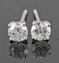 Earrings in 14k white gold set with 2 brilliant cut diamonds 0.58ct 2 This lot has been put up for resale under the new lot no. 3433963
