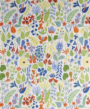 Tyg, Stig Lindberg, Herbarium, vit, 10 m