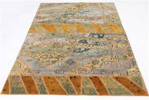 Patchwork-carpet 208 x 148 cm 