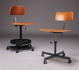 Kevi, kontorstole, teaktræ 2