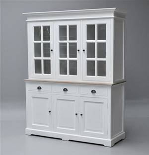 Apotekervitrineskab, Fransk landstil, hvid antikbemaling. 2  