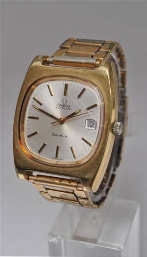 Omega Automatic herrearmbåndsur af forgyldt stål