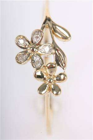 Brillantring, 9 kt. guld, ca. 0,02 ct.