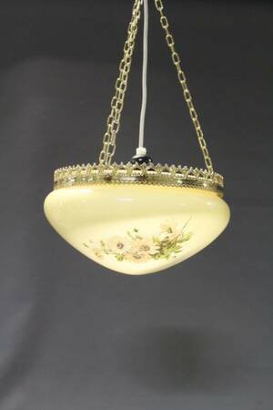 Taklampa i glas och mässing