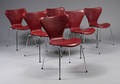 Arne Jacobsen. 7er stole, Indian Red  6