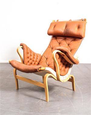 Bruno Mathsson, fåtölj modell Pernilla, för DUX