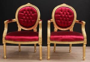 Karmstolar, ett par, gustaviansk stil 2