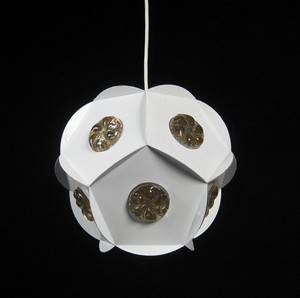 Dodekaeder Pendelleuchte der 1960er Jahre im Space Design