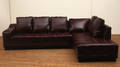 Hjørnechaiselongue brun 2