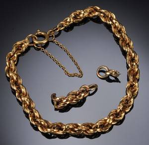 Armlænke af 18 kt guld med ekstra stykke