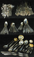 Samling matbestick, nysilver, ca 170 delar 170