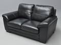 Ubekendt møbelproducent. To-pers. sofa i sort læder