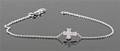 Bracelet in 14k set with brilliant cut diamonds approx. 0.10ct 