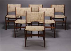 Dansk møbelproducent. Spisestole, teaktræ 6