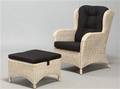 Knud Vinther. Elvirastolen.dk, lænestol øreklapstol samt skammel, naturrattan 2