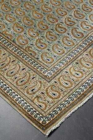 Persisk Kashan tæppe med bomuld.Str. 368 x 271 cm