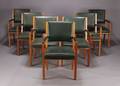 Dansk møbelproducent. Syv armstole, kirsebærtræ 7