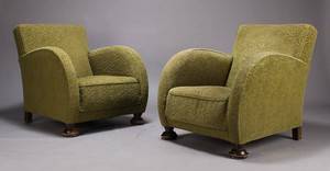 Dansk møbelproducent, par lænestole, 193040erne 2