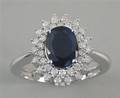 Safir- og brillantring