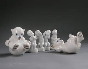 Samling figurer af porcelæn. Kgl.P. og BG. 6