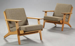 Hans J. Wegner. Par, lænestole, model GE290 2 Denne vare er sat til omsalg under nyt varenummer 4771476