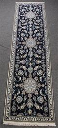 Persisk Nain løber, uld på bomuld, 294 x 77 cm. 