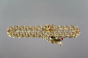 Armband Bismarck i guld  med berlock 18 k