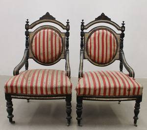 Karmstolar, ett par, 18001900-tal 2