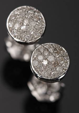 Diamant ørestikkere. 9 kt guld, 0.38 ct 