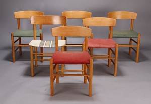 Dansk møbelproducent. Spisestole, egetræ 6
